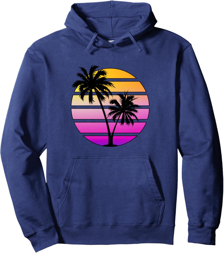Synthwave Sunset Pullover Hoodie