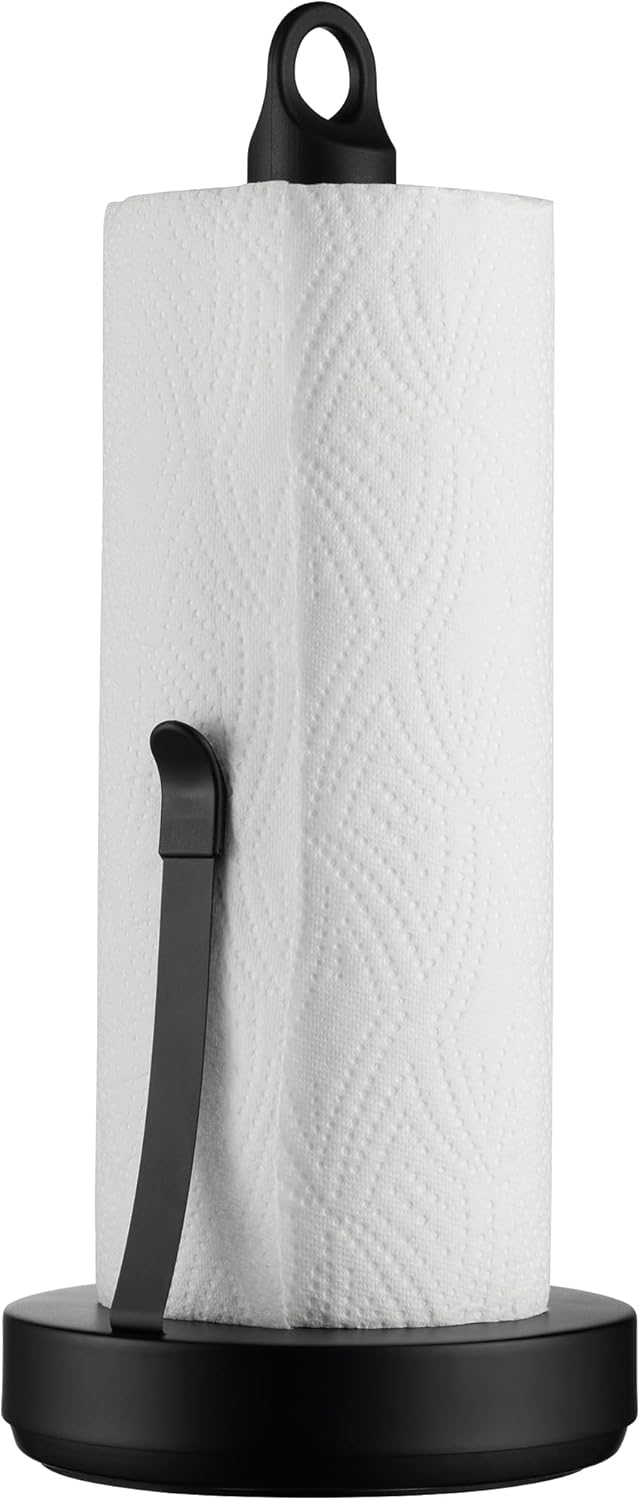 blomus -Loop- Küchenrollenhalter, Innovative Technik, Praktischer Haushaltshelfer, Farbe Black 64364