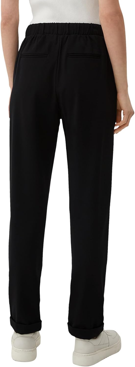s.Oliver Damen Hose 7/8, Jogpant 42 Schwarz, 42 Schwarz