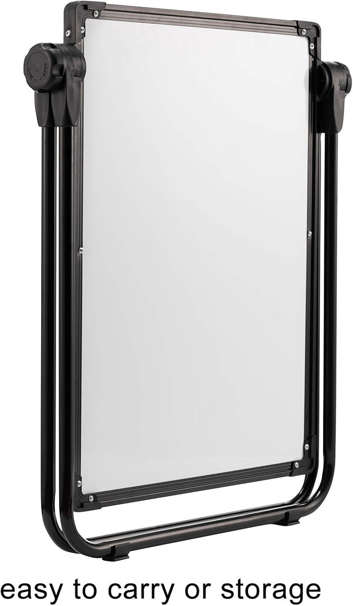 DOEWORKS Kinder Staffelei Magnetische Whiteboard U-Ständer, Doppelseitiges Whiteboard & Kreidetafel