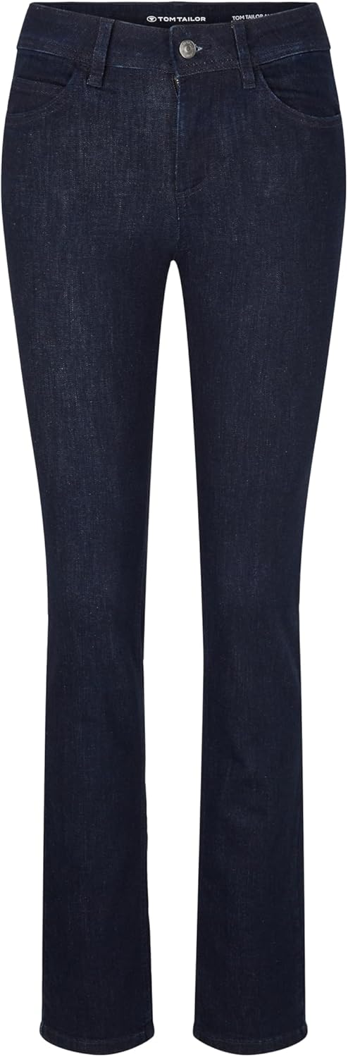 TOM TAILOR Damen Alexa Straight Jeans 26W / 32L 10115 - Clean Rinsed Blue Denim, 26W / 32L 10115 - C