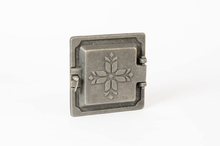 SEZAM Revisionstür für Öfen aus Gusseisen 14,6 x 4,5 x 14,6 cm, Kamintür - Klappe - Räumungstür, für