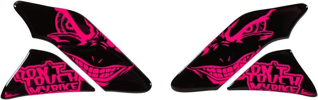 Tankpad Seitentank böse Augen neon pink kompatibel für Kawasaki 800640