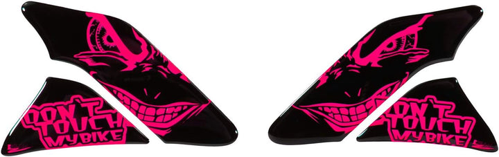 Tankpad Seitentank böse Augen neon pink kompatibel für Kawasaki 800640