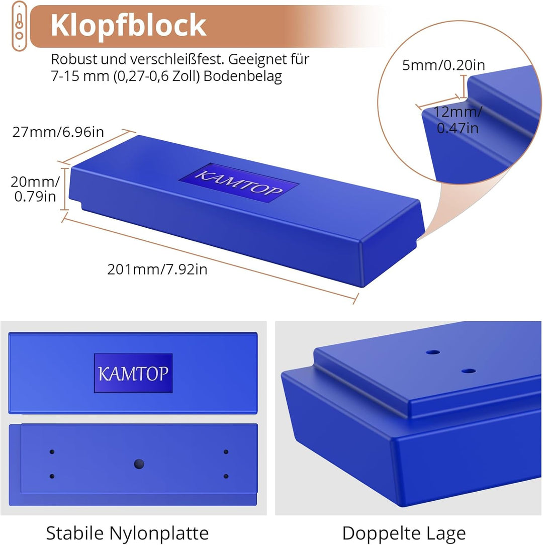 Kamtop 63 tlg.Verlegeset Parkett Nivelliersystem Laminat Parkett Holzfussboden Installations Set Lam