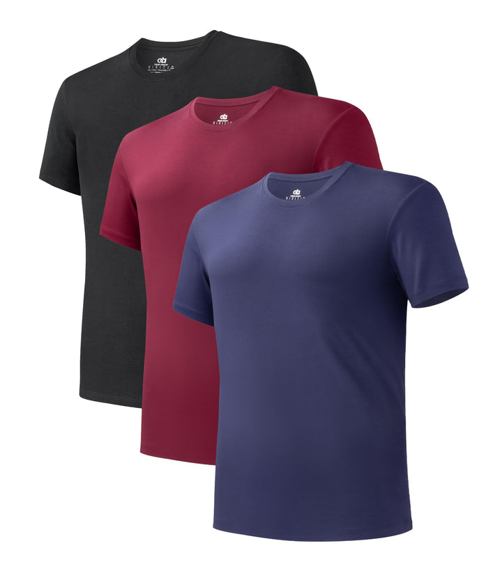 DAVID ARCHY Unterhemd Herren Atmungsaktive Tshirt Herren Slim fit Weich Kurzarm Shirt Basic Tshirt H