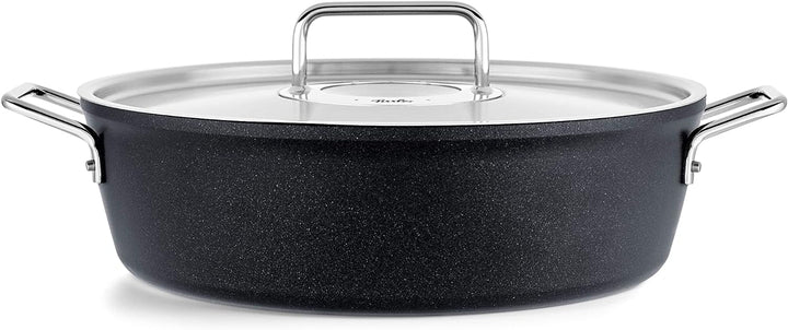 Fissler Adamant / Aluminium-Bräter (Ø 24 cm, 3,1L) Bratentopf-beschichtet mit Metall-Deckel, antihaf