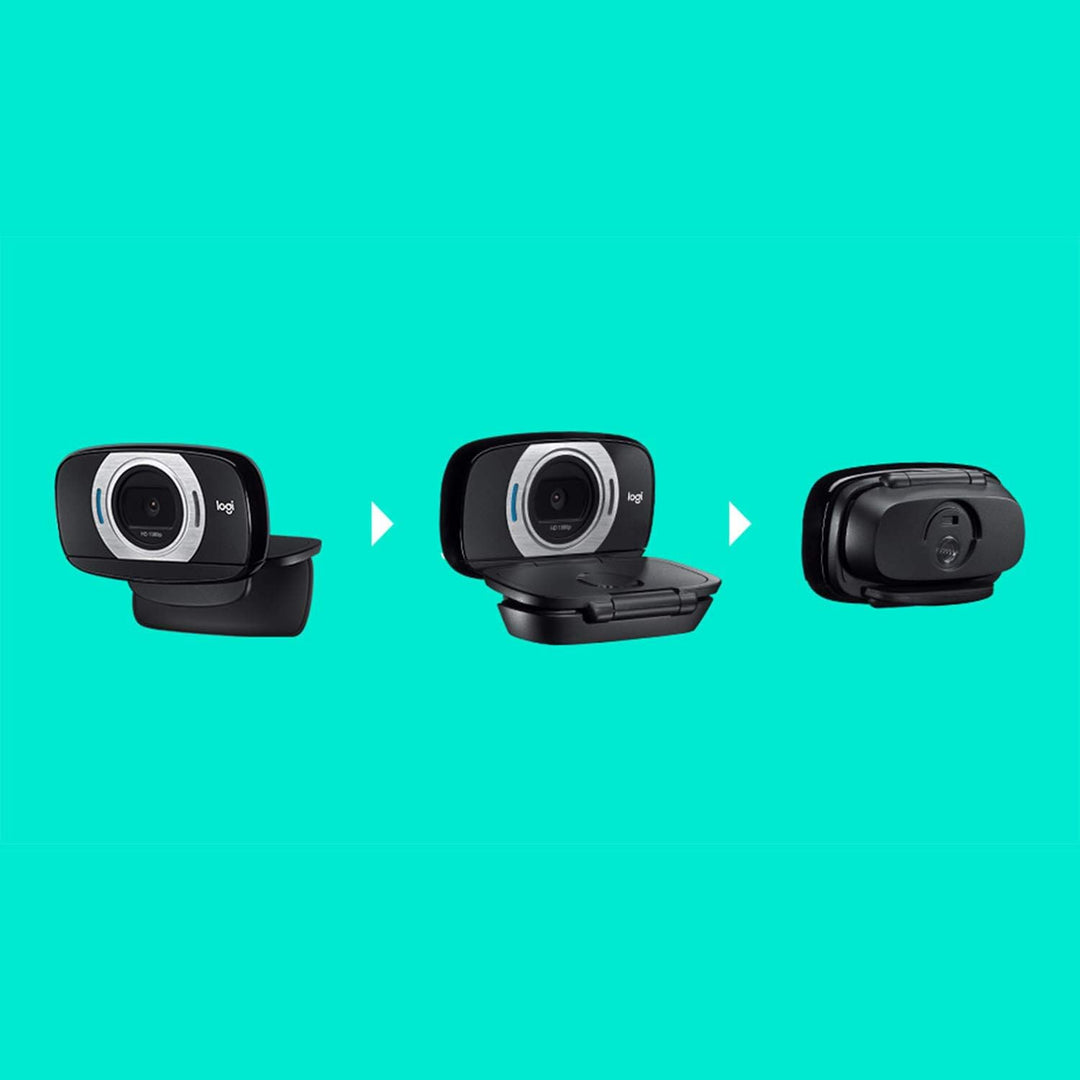 Logitech C615 Mobile Webcam, Full-HD 1080p, Autofokus, 78° Sichtfeld, 360° Schwenkradius, Belichtung