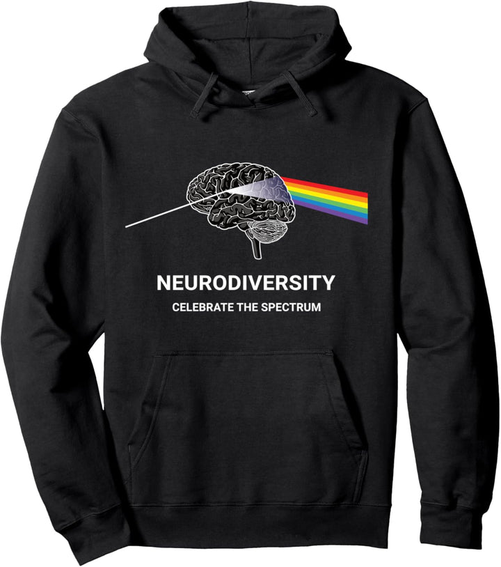 Neurodiversität Autismus-Spektrum ASS ADHS Regenbogen-Gehirn Pullover Hoodie