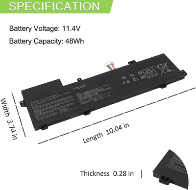 XITAIAN 11.4V 48Wh B31N1534 B31BN9H Ersatz Laptop Akku für Asus Zenbook U5000 UX510UX UX510UW Series