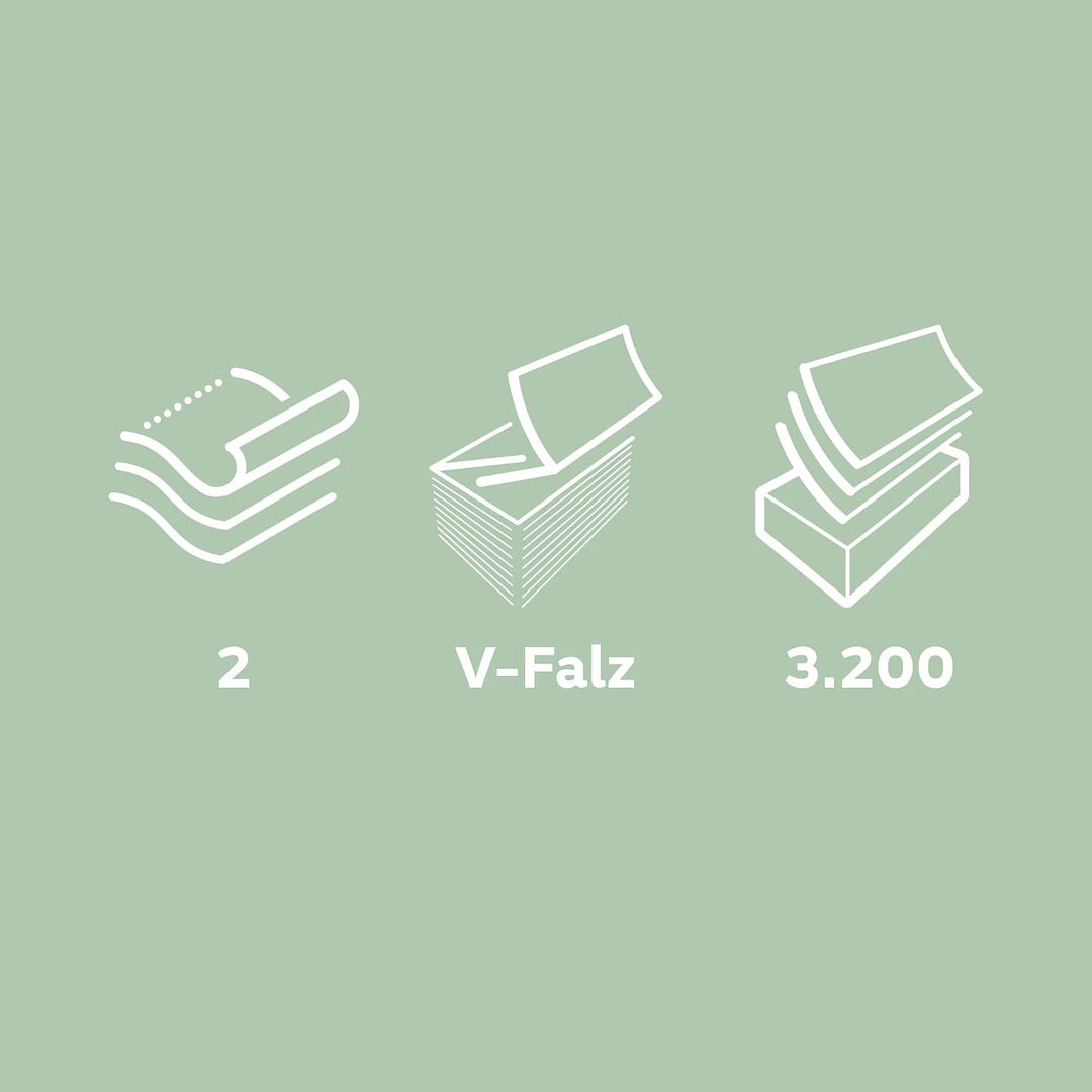 Satino by WEPA Comfort Papierhandtücher 2lagig - 3.200 Blatt (20x160) Format Tissue - grün mit 25x23