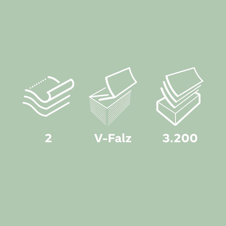 Satino by WEPA Comfort Papierhandtücher 2lagig - 3.200 Blatt (20x160) Format Tissue - grün mit 25x23
