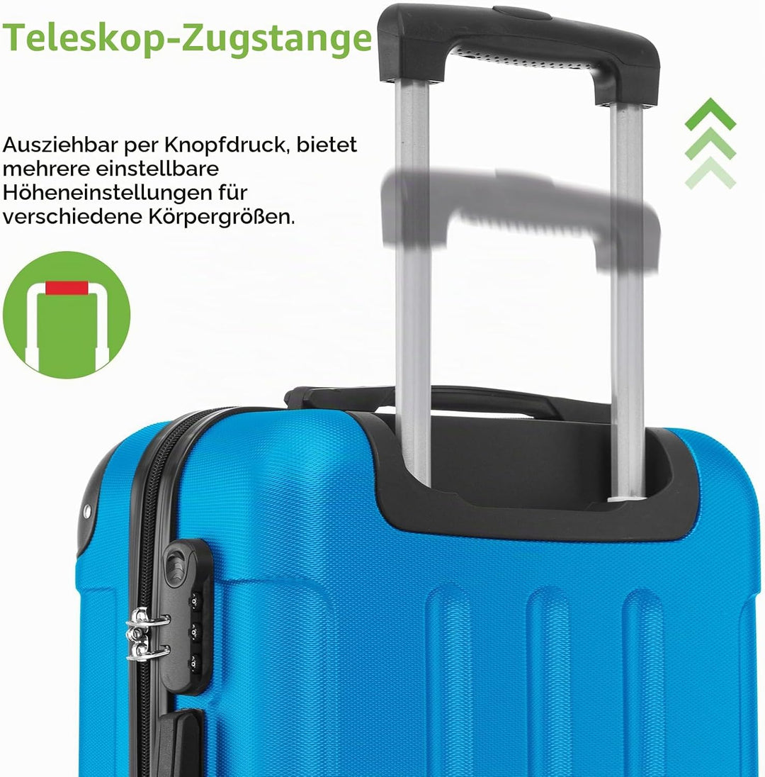 Trolley Koffer, Reisekoffer Suitcase, Rollkoffer Handgepäck, Hartschalenreisekoffer, Teleskopkoffer