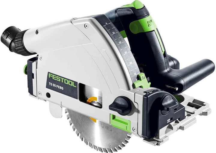 Festool Tauchsäge TS 55 FEBQ-Plus (mit Kreissägeblatt, Splitterschutz, Sichtfenster, Innensechskants