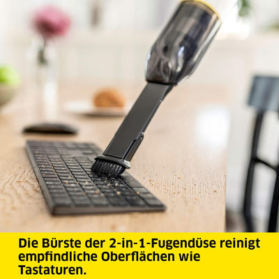 Kärcher Akku-Handstaubsauger CVH 2-4, kompakter und leichter Krümelsauger für den schnellen Einsatz,