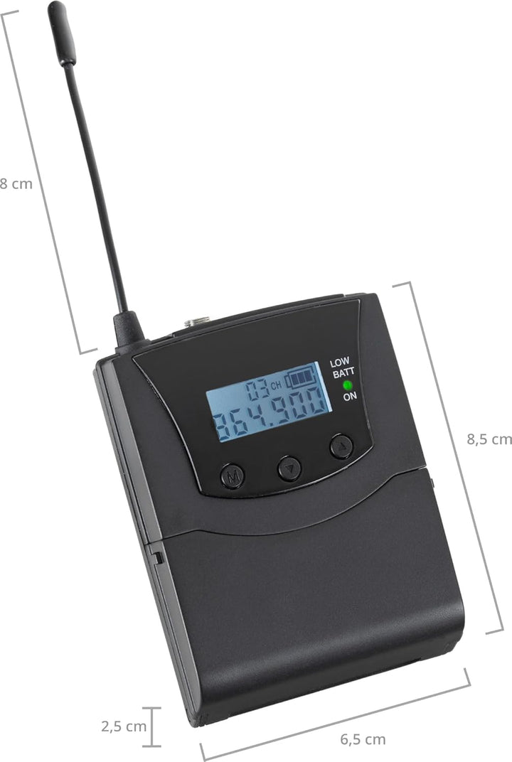 Pronomic Silent Disco V2 SDR BP30 Bodypack Receiver - Kabelloser Funkempfänger für Silent Disco und