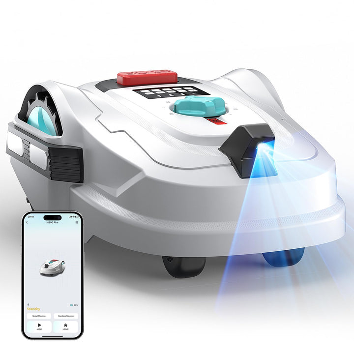 M800Plus Mähroboter ohne Begrenzungskabel, 800 m², GPS Positionierung+KI Vision Rasenmäher Roboter o