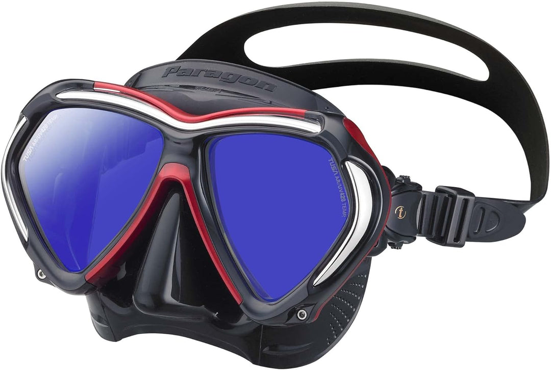 TUSA Paragon M2001SQB - Profi Tauchermaske schwarz/rot, schwarz/rot