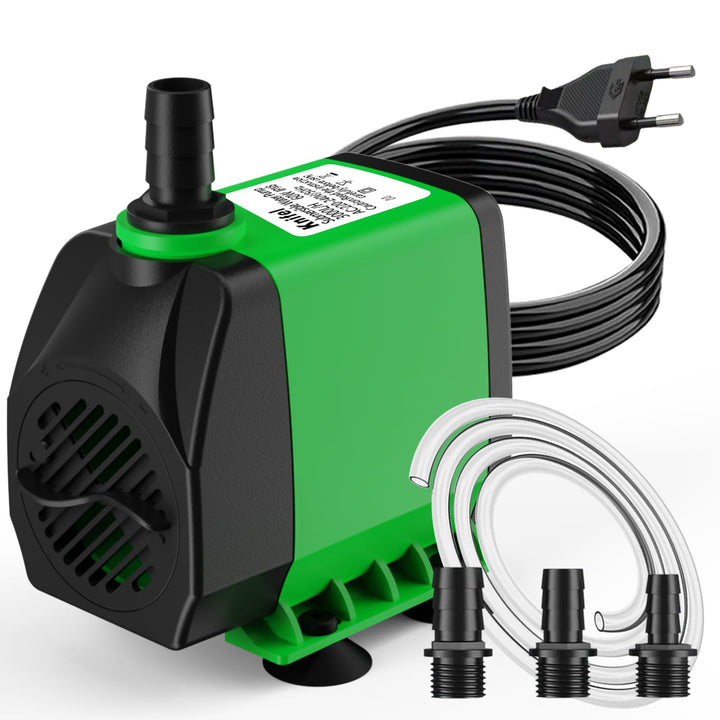 Teichpumpe Filterpumpe 60W 3000L/H Schutz vor überhitzung Funktion Ultra Leise Springbrunnenpumpe Wa