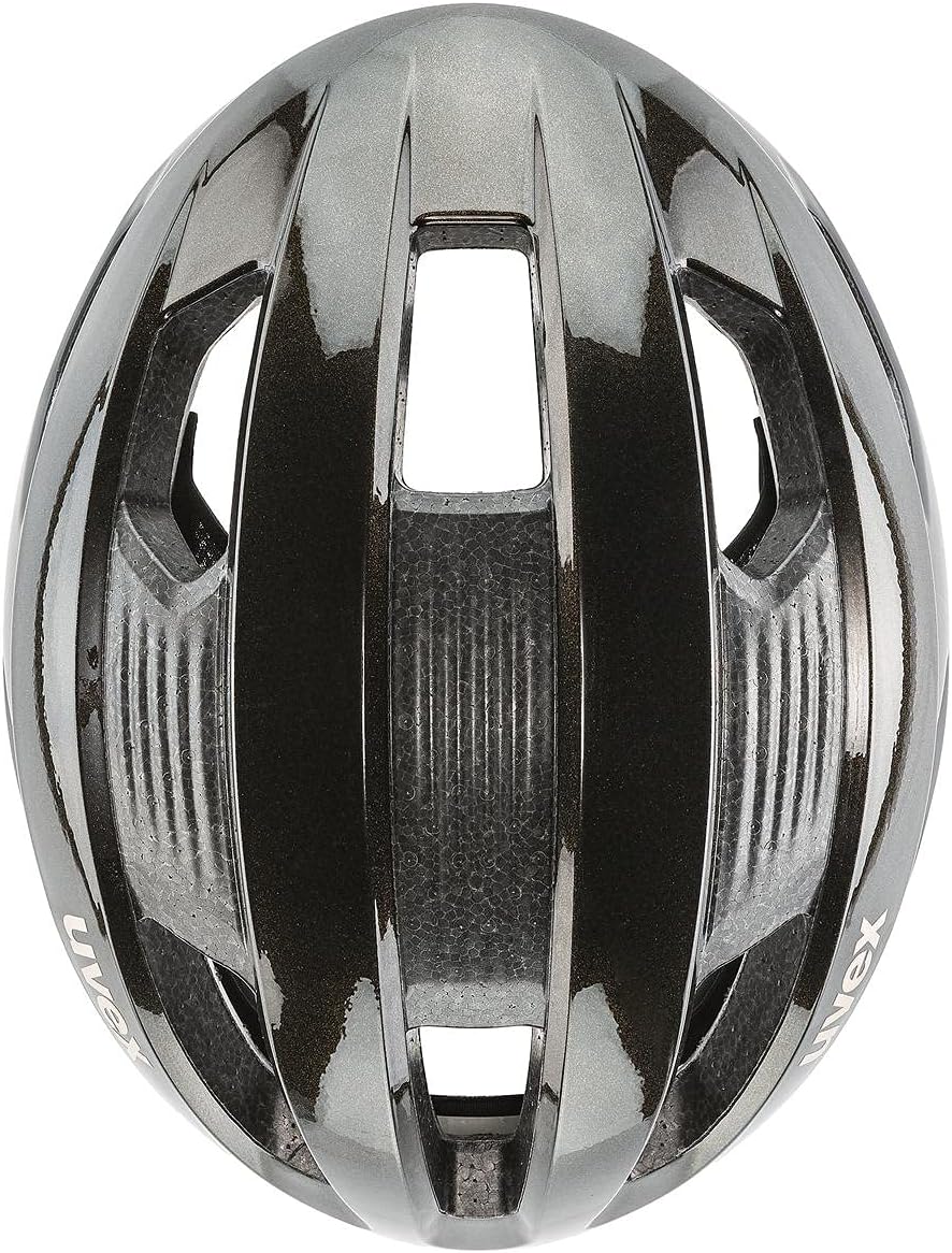 UVEX Fahrradhelm Rennradhelm UVEX Rise CC WE Gr. 52-59 cm, Black goldflakes mat 52-56 cm, 52-56 cm