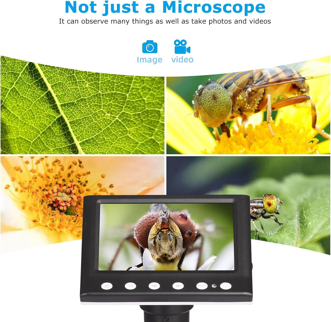 Koolertron Mikroskop Digital, 1080P HD 1000X Mikroskop, LCD Bildschirm Mikroskoplupe für Leiterplatt