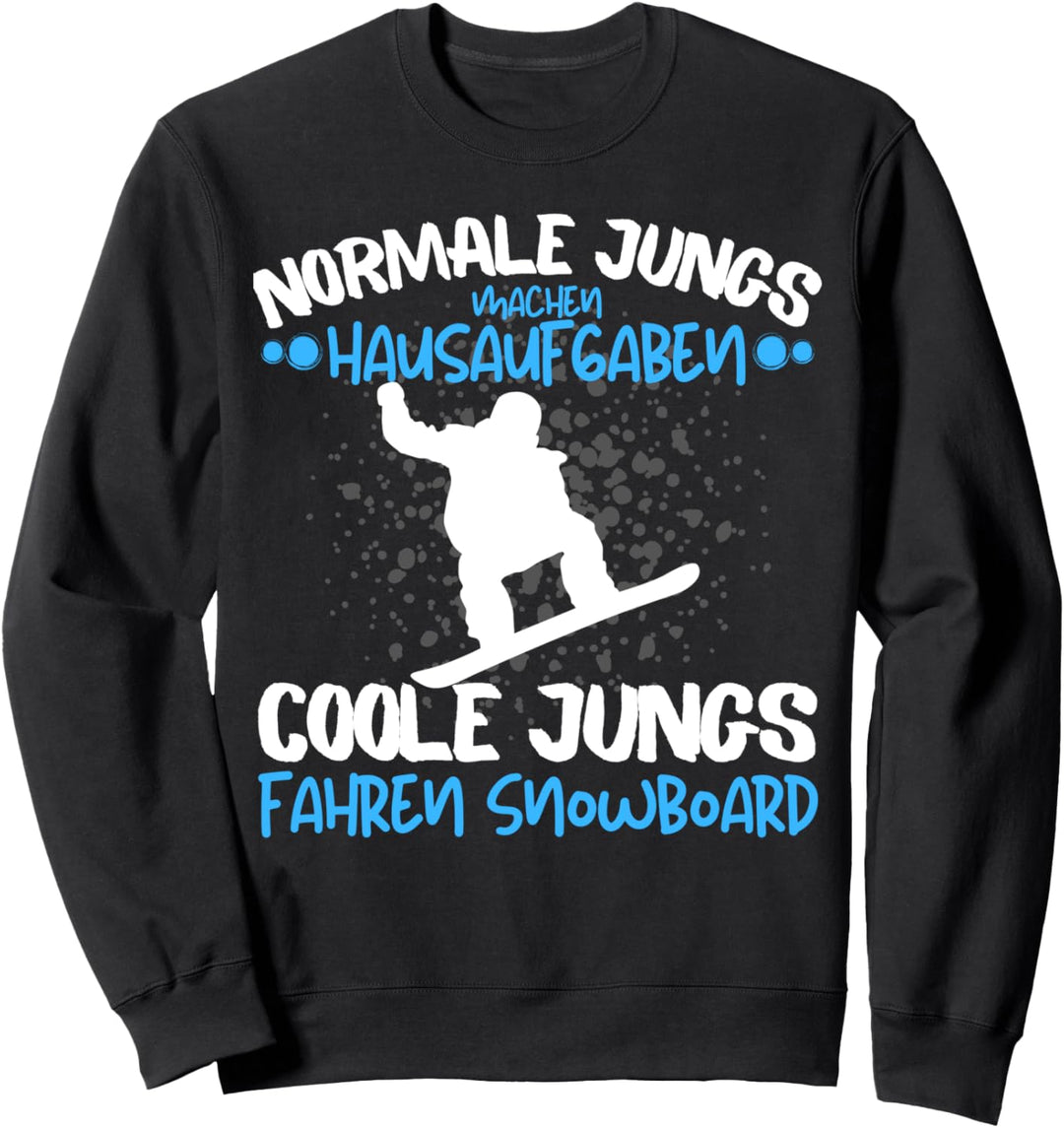 Jungs Snowboard Board Snowboardfahrer Pisten Abfahrt Spruch Sweatshirt