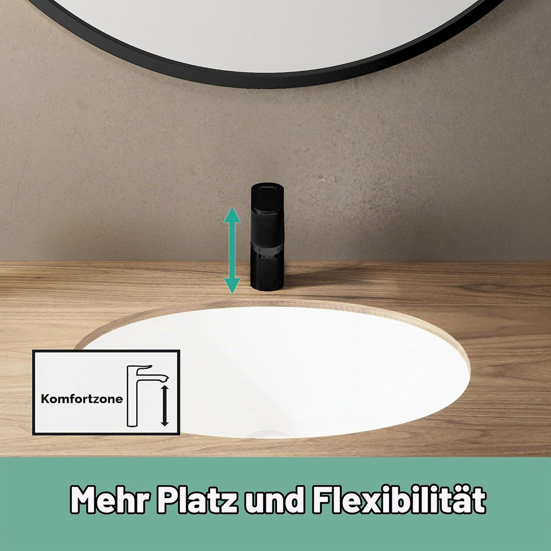 hansgrohe Waschtischarmatur Vernis Blend, Wasserhahn Bad mit Auslauf Höhe 100 mm, mit Zugstange, Bad