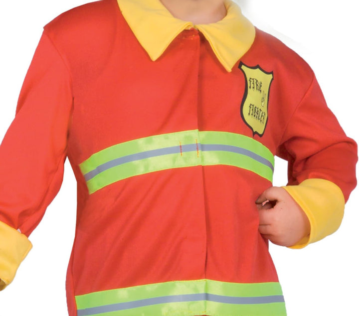 Hallo- Baby Feuerwehrmann Kostüm Kind (Grösse 4-6 Jahre), rot, 4-6 Jahre, 14788.4-6