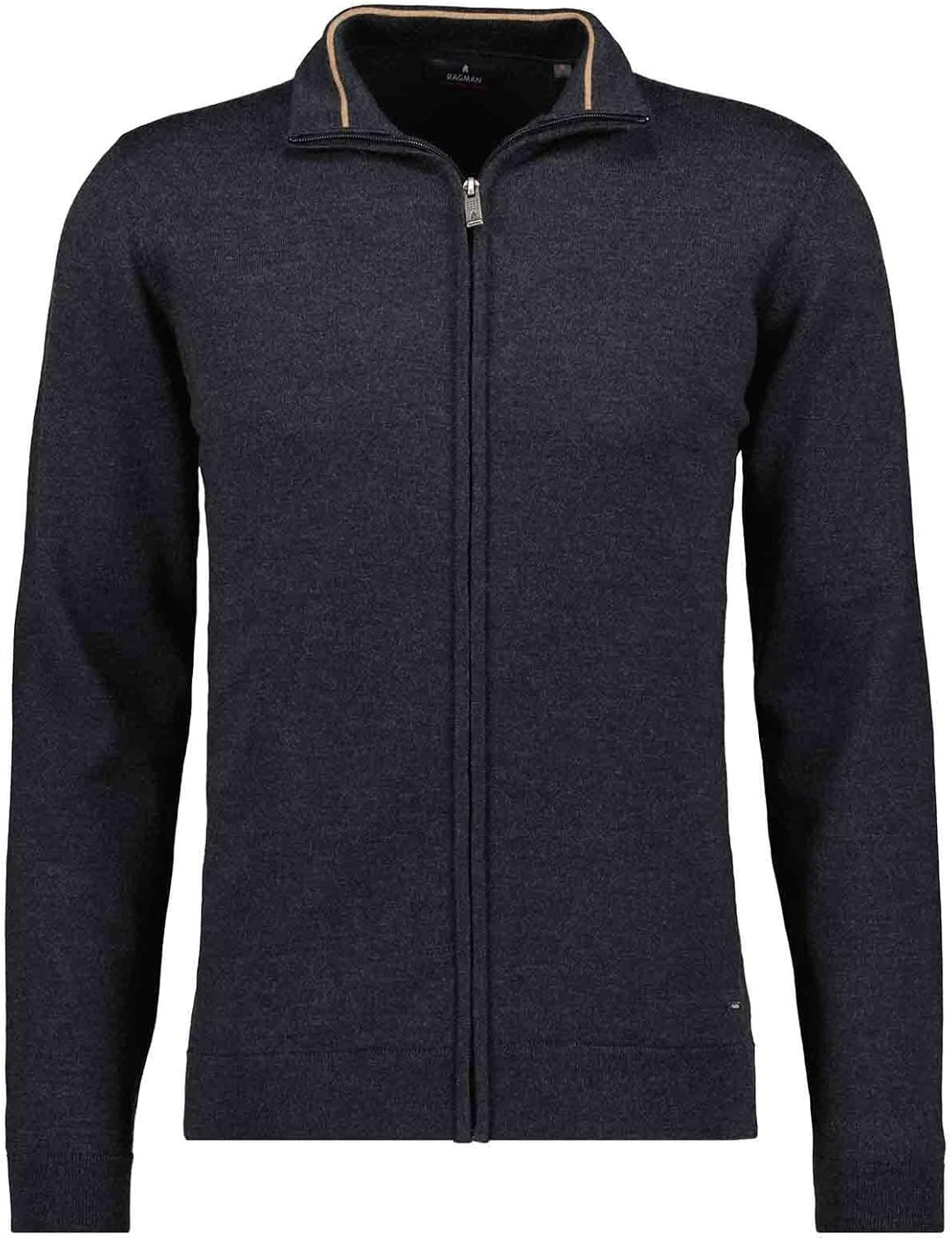 RAGMAN Herren Merino Strickjacke S Asphalt-018, S Asphalt-018