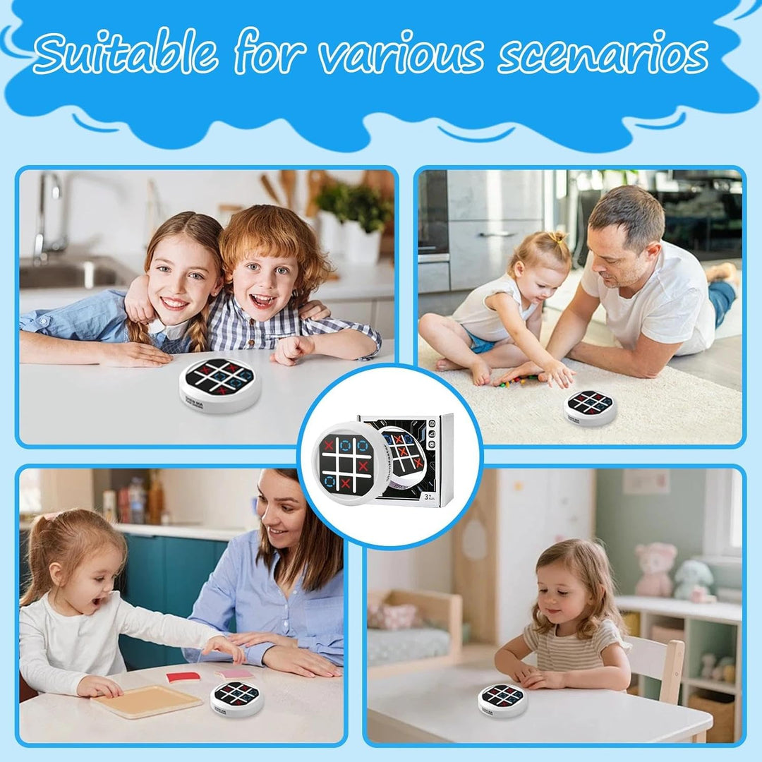 Tic Tac Toe Spiel, 4-in-1 Handheld Puzzle Console, Elektronisch Tic Tac Toe Spiel, for Educational a