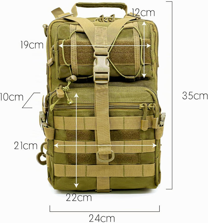 Alephnull Taktische Brusttasche Molle Wandern Daypack Sling Tasche Crossbody-Umhängetasche für Outdo
