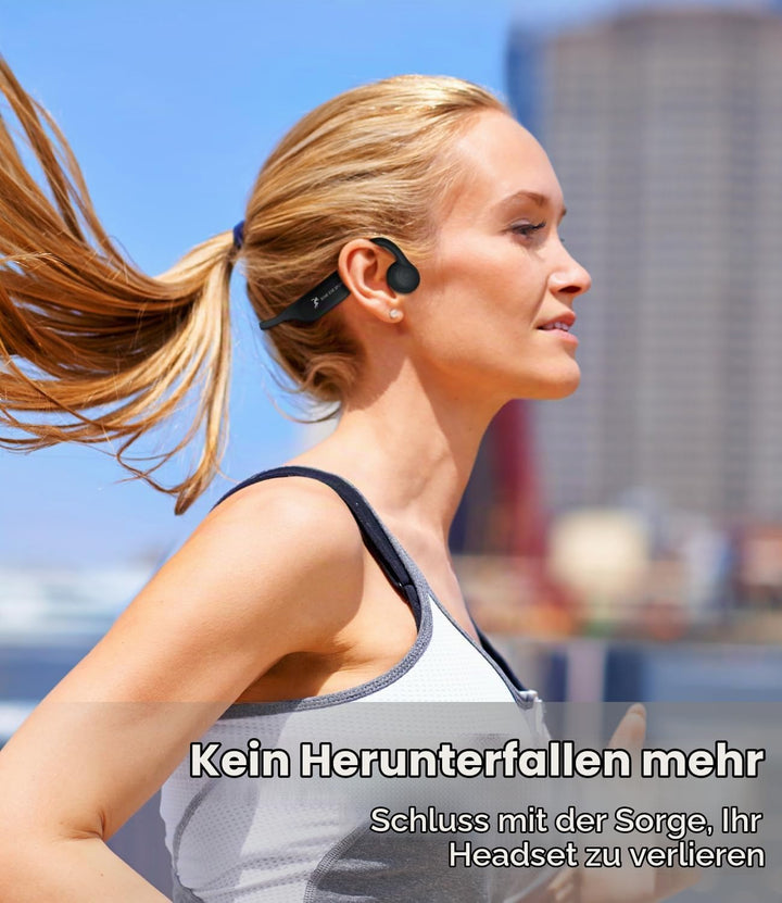 Knochenschall Kopfhörer, Bluetooth 5.2 Wireless Bone Conduction Kopfhörer, IP67 Wasserfeste Sport Ko