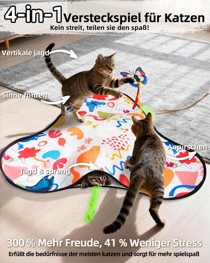 Interaktives Katzenspielzeug, Katzenspielzeug Selbstbeschäftigung, Wiederaufladbar Berührungsaktivie
