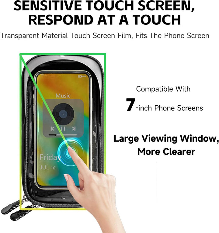 Fahrrad Rahmentasche Wasserdicht Fahrradtasche Rahmen Handytasche mit TPU Sensitivem Touchscreen für