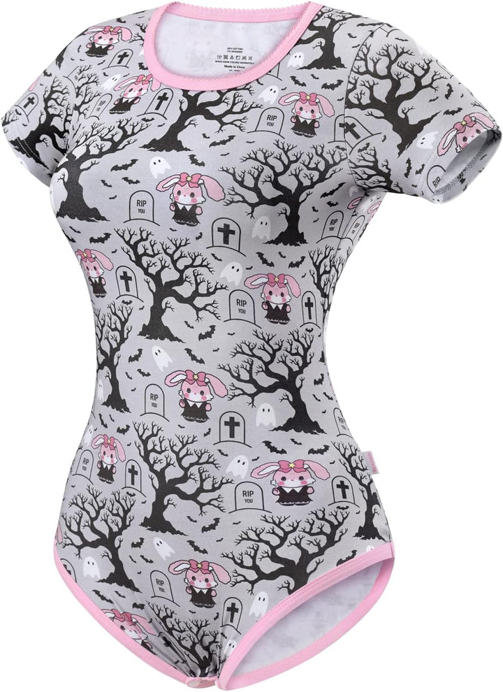 LittleForBig Baumwolle Strampler Onesie Pyjamas Bodysuit-Feeling Stabby Usagi Strampler XS Rosa, XS