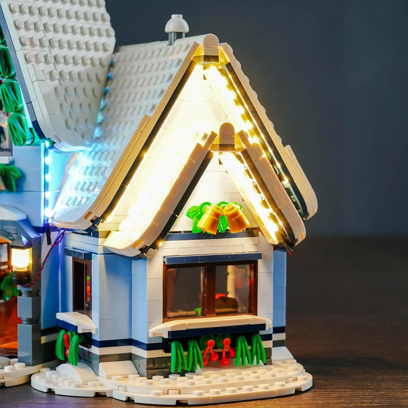 BrickBling Led Licht Set Kompatibel mit Lego 10293 Santa’s Visit (Kein Modell), Dekorationsbeleuchtu