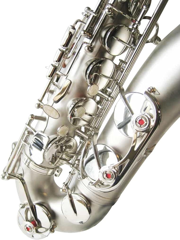 Original SYMPHONIE WESTERWALD Design Tenorsaxophon Tenor Saxophon, Matt Nickel, inkl. Luxus-Hartscha
