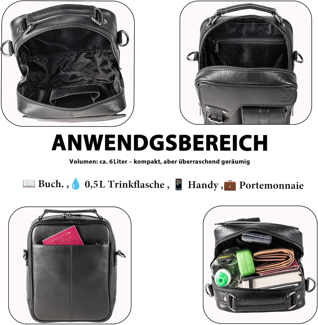 MATADOR Schultertasche Echt Leder Herren Hochwertige Arbeittasche Umhängetasche Ledertasche Tabletta
