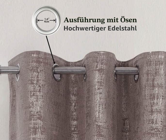 always4u FR014-189Y7080-CP-245 x 140 Champagner-gold. 2×L140cm×H245cm, Champagner-gold. 2×L140cm×H24