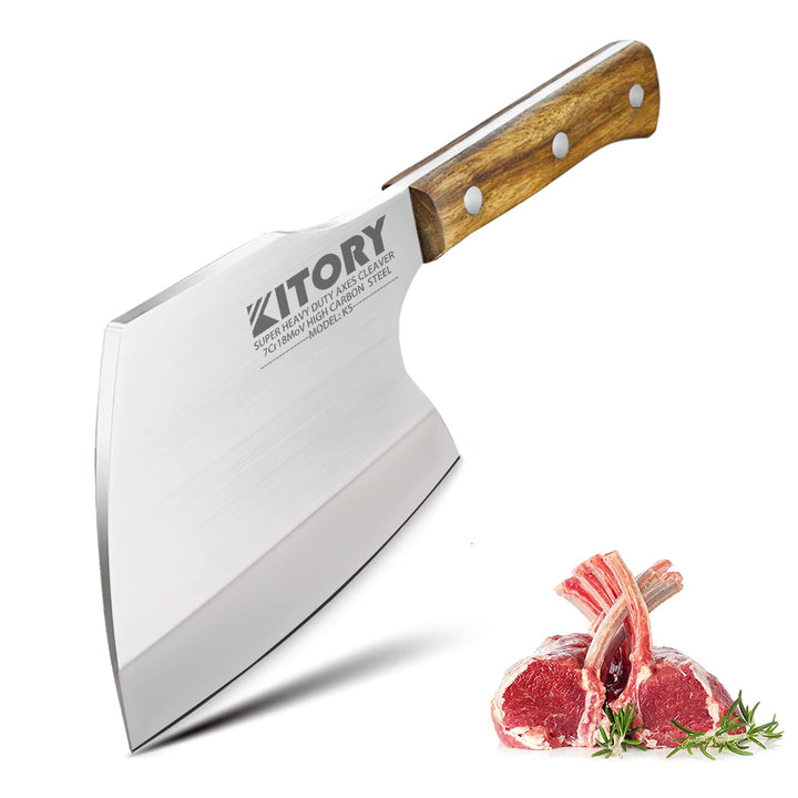 Kitory Hackmesser 16 cm Klinge, Extradicker 6,25 mm für gefrorenes Fleisch und grosse Knochen, Extre