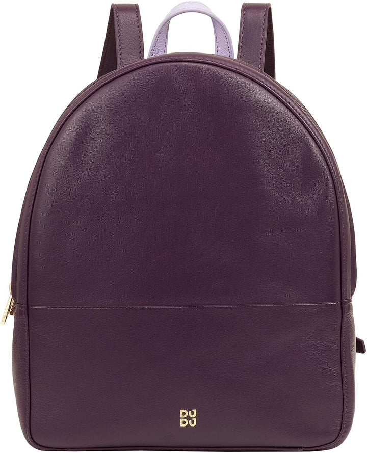 DUDU Rucksack Damen Bunt Sommerlich aus weichem Leder Rucksack Multicolor mit doppeltem Reissverschl