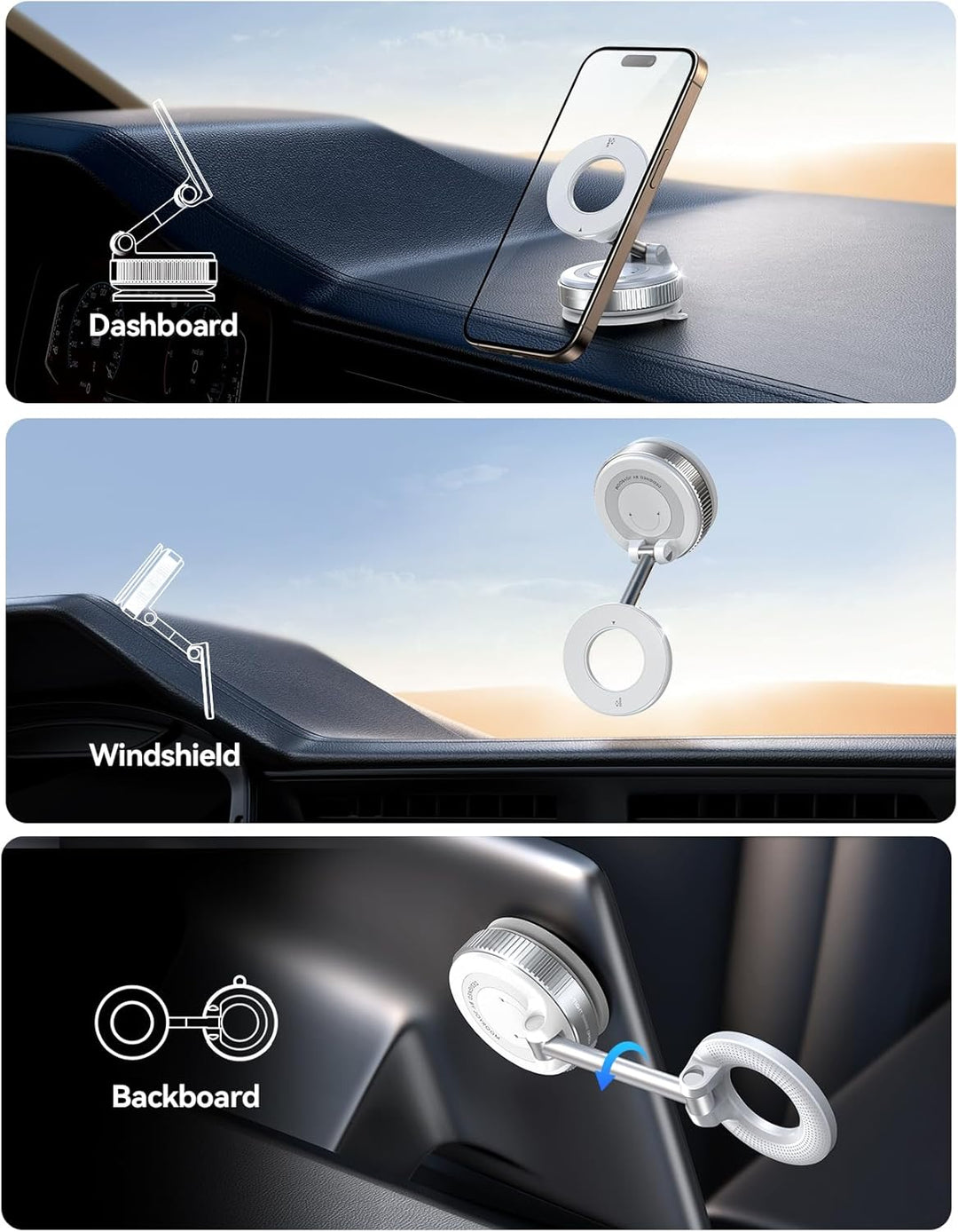 JOYROOM Vakuum Handyhalterung Auto Magsafe–2025 Magsafe Autohalterung [24 XN55 Magneten & Stärkster