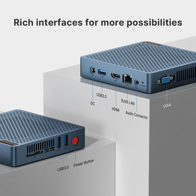 BOSGAME AG40 Windows 10 Pro Mini-PC, Intel Celeron N4020 bis zu 2.8GHz Prozessor, 4GB RAM 64GB SSD,