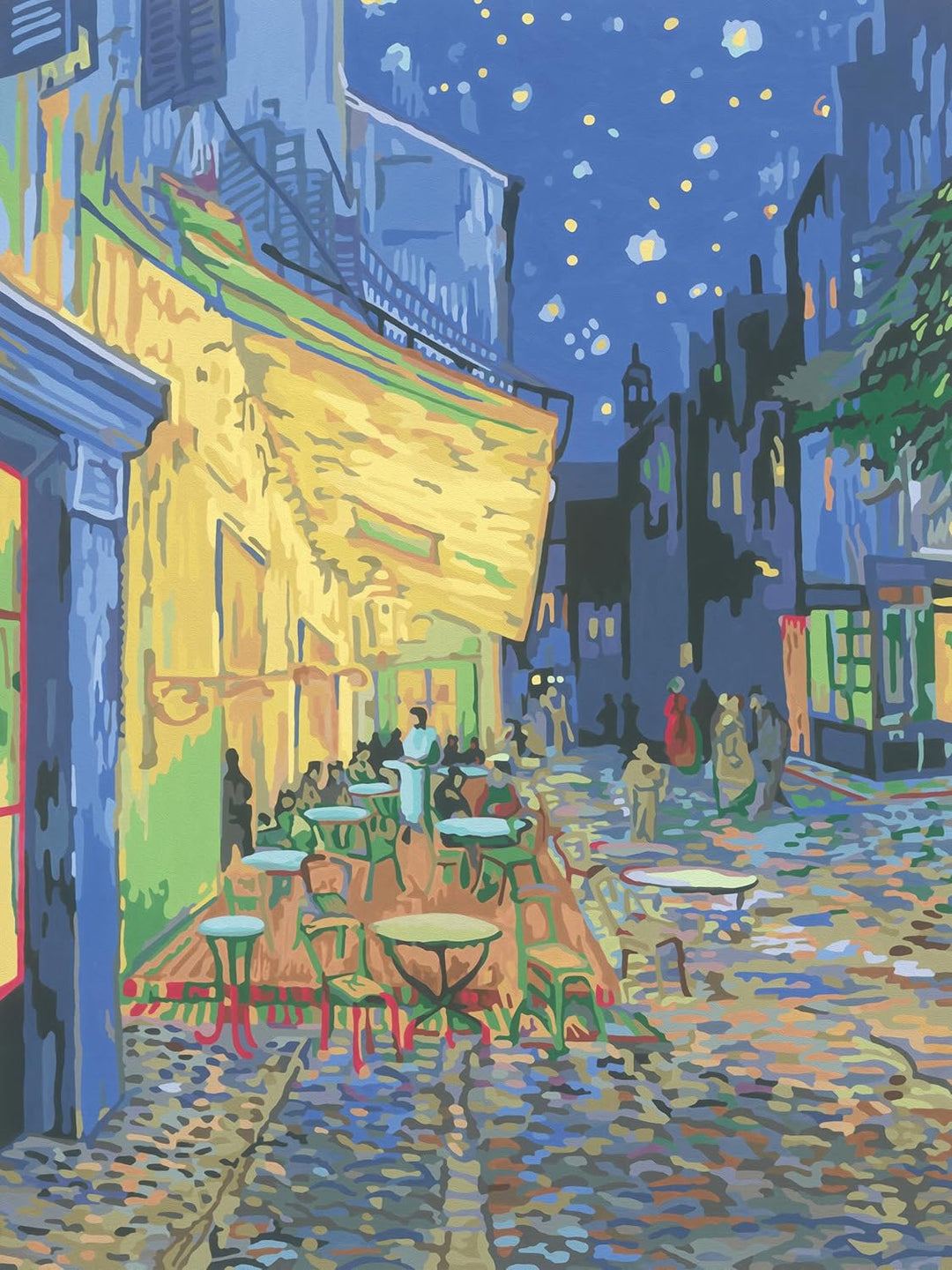 Ravensburger CreArt 23519 - Caféterrasse am Abend (Vincent Van Gogh) - Malen nach Zahlen Erwachsene,