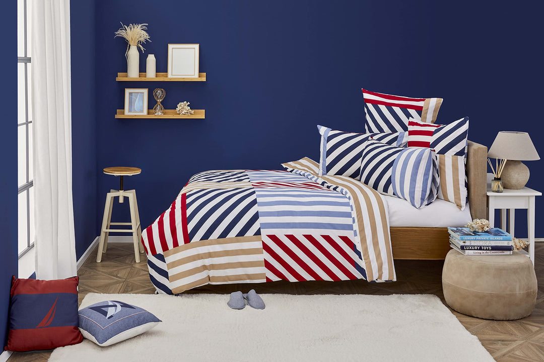 Nautica Home Kai BETTWÄSCHE Set 100% Baumwolle 200X200 + 2X80X80, 200x200
