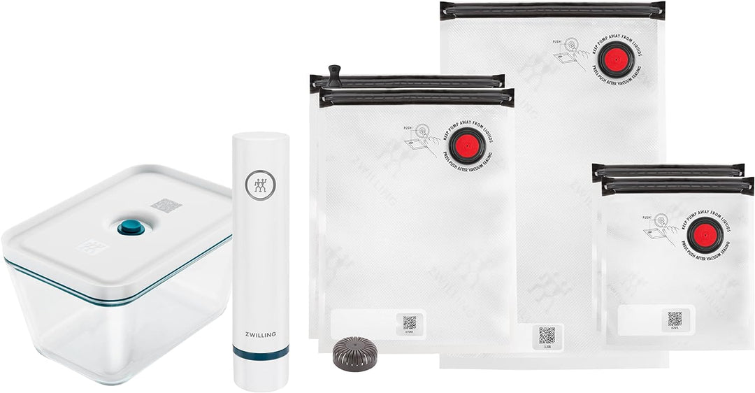 ZWILLING FRESH & SAVE Vakuum Starter-Set, Glas, 7-teilig, La Mer Glas, Glas, Single, 7tlg.