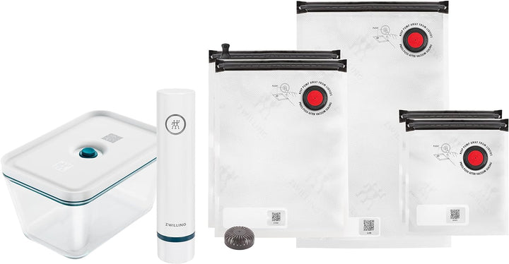 ZWILLING FRESH & SAVE Vakuum Starter-Set, Glas, 7-teilig, La Mer Glas, Glas, Single, 7tlg.