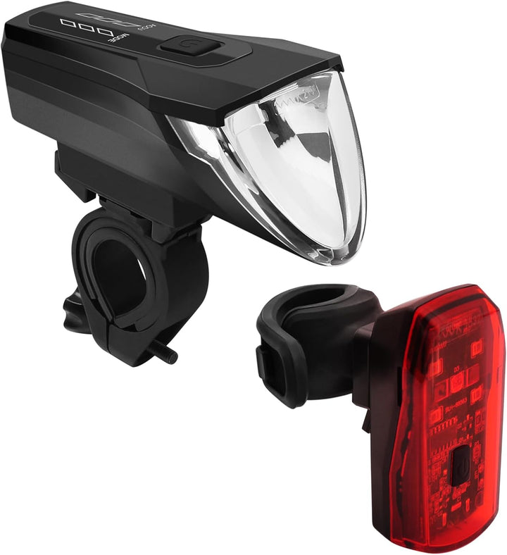 ANTELA Fahrradlicht Set StVZO Zugelassen Fahrrad Licht LED USB-C Aufladbar, IPX4 Fahrradbeleuchtung