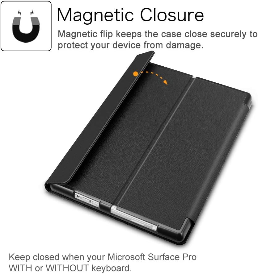 Fintie Hülle für Microsoft Surface Pro 7/7 Plus / 6/5, Business Schutzhülle mit Harter Schale, anpas
