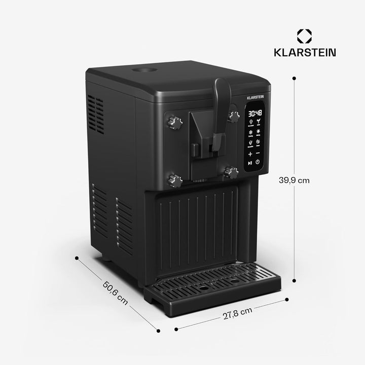Klarstein Eismaschine Softeismaschine 1,5 L Mit Selbstreinigung, 5 L Kapazität, Keep-Cool-Funktion,